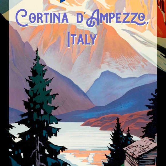 SET Of 3 Best European Ski Resorts Retro Travel Posters 20 x 30" - Picture 4 of 4